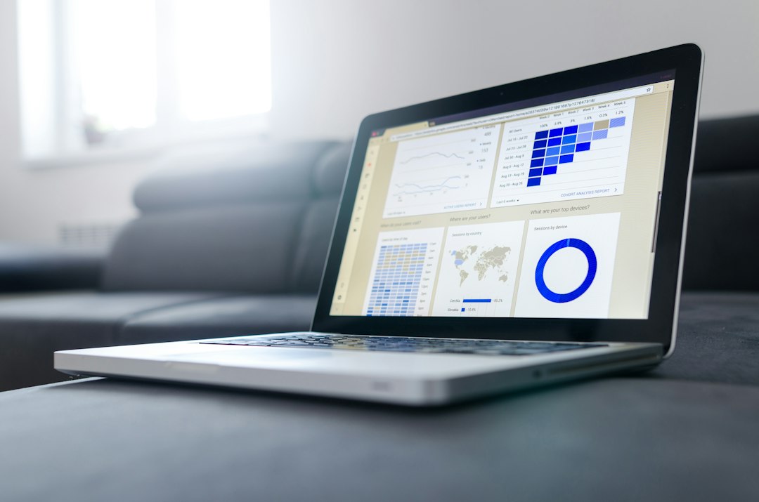 Business analytics and charts representing a software comparison