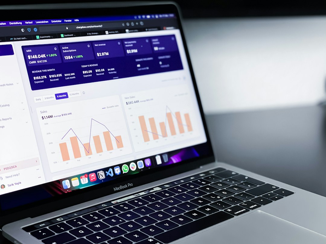Business analytics charts and financial reporting for accounting software comparison