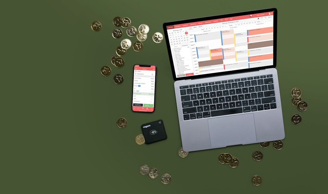 Modern laptop and payment technology setup for business finance software comparison